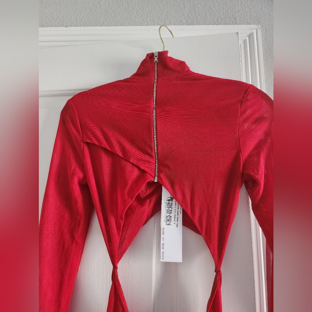 Mock Neck Cutout Evening Gown - Picture 8 of 10